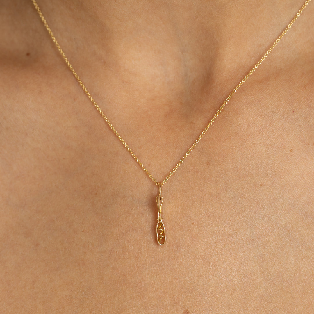 Movable 14K Gold Corkscrew Charm