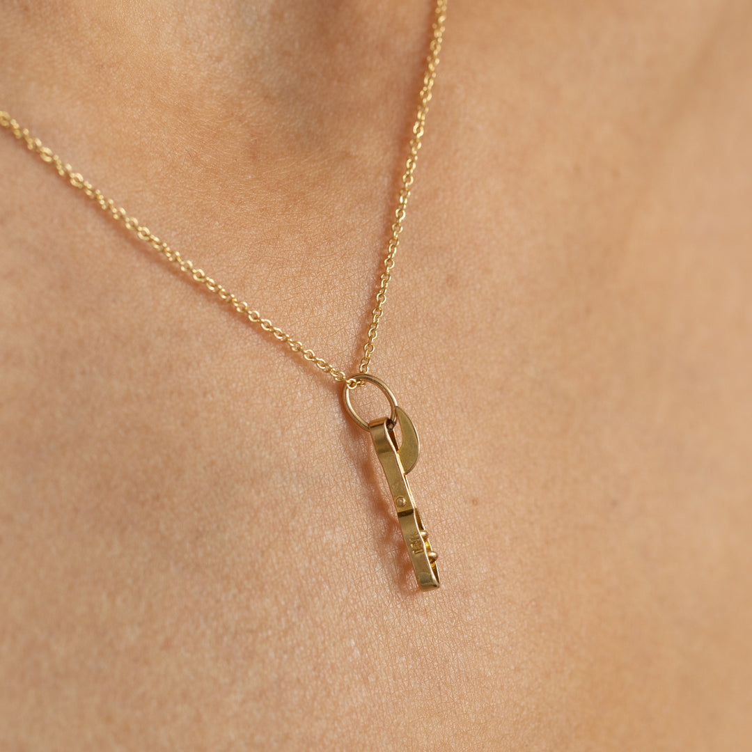 Movable 14K Gold Corkscrew Charm