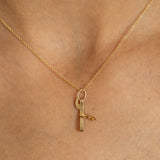 Movable 14K Gold Corkscrew Charm