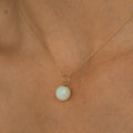 Victorian Opal Orb And 14K Gold Charm