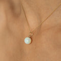 Victorian Opal Orb And 14K Gold Charm