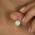 Victorian Opal Orb And 14K Gold Charm