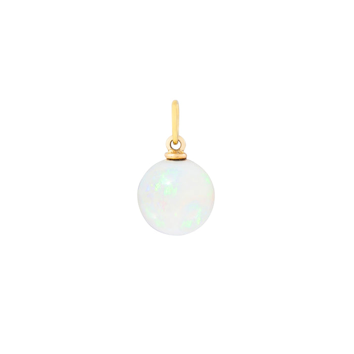 Victorian Opal Orb And 14K Gold Charm