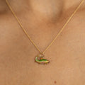 Early 20th Century Enamel and 14K Gold Fish Charm