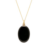 Victorian Carved Onyx and 14K Gold Open Back Locket