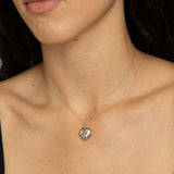 Heart Shaped Ruby, Diamond, And 14K Gold Locket