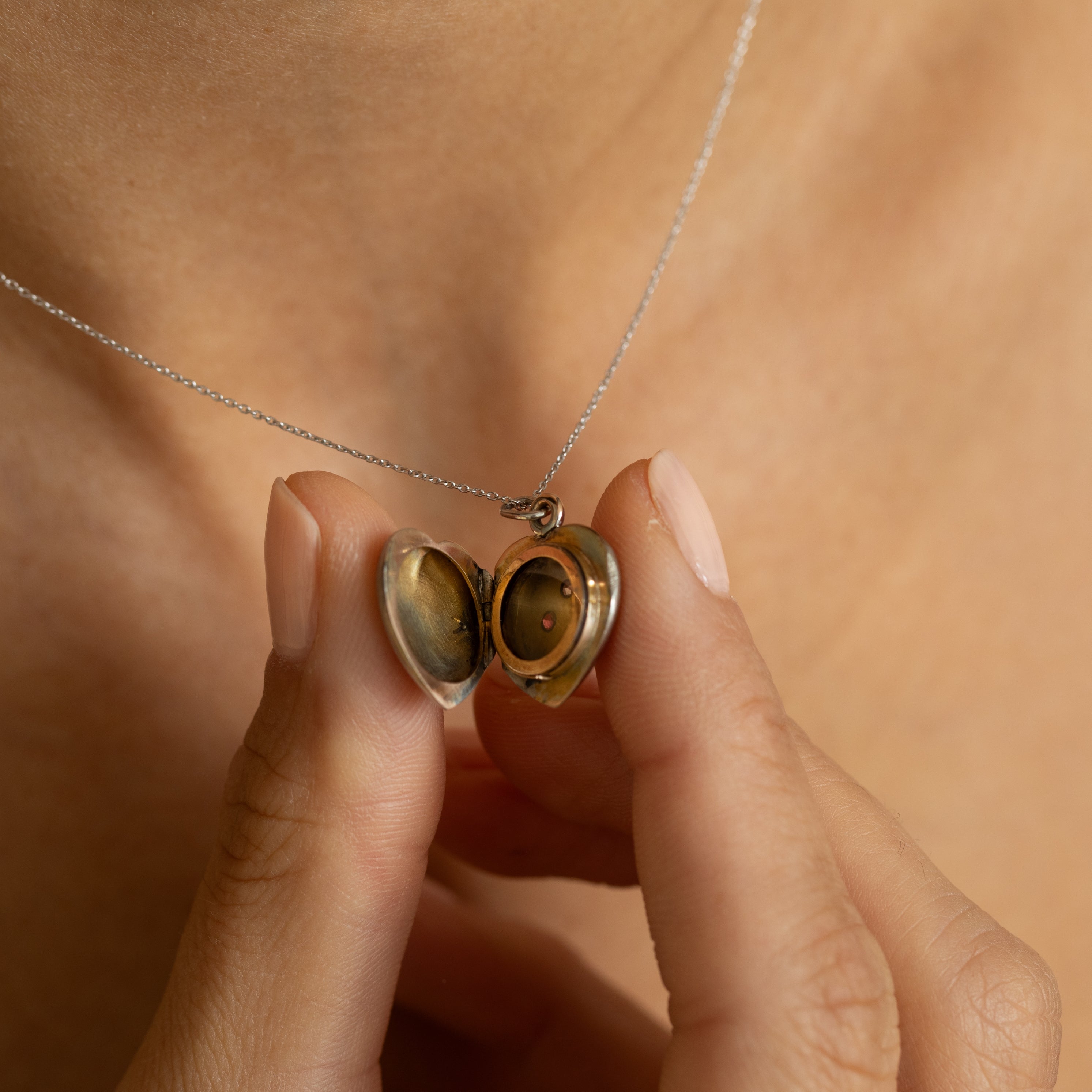 Heart Shaped Ruby, Diamond, And 14K Gold Locket