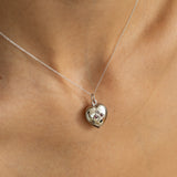 Heart Shaped Ruby, Diamond, And 14K Gold Locket