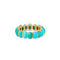 Turquoise And 18k Gold Eternity Band