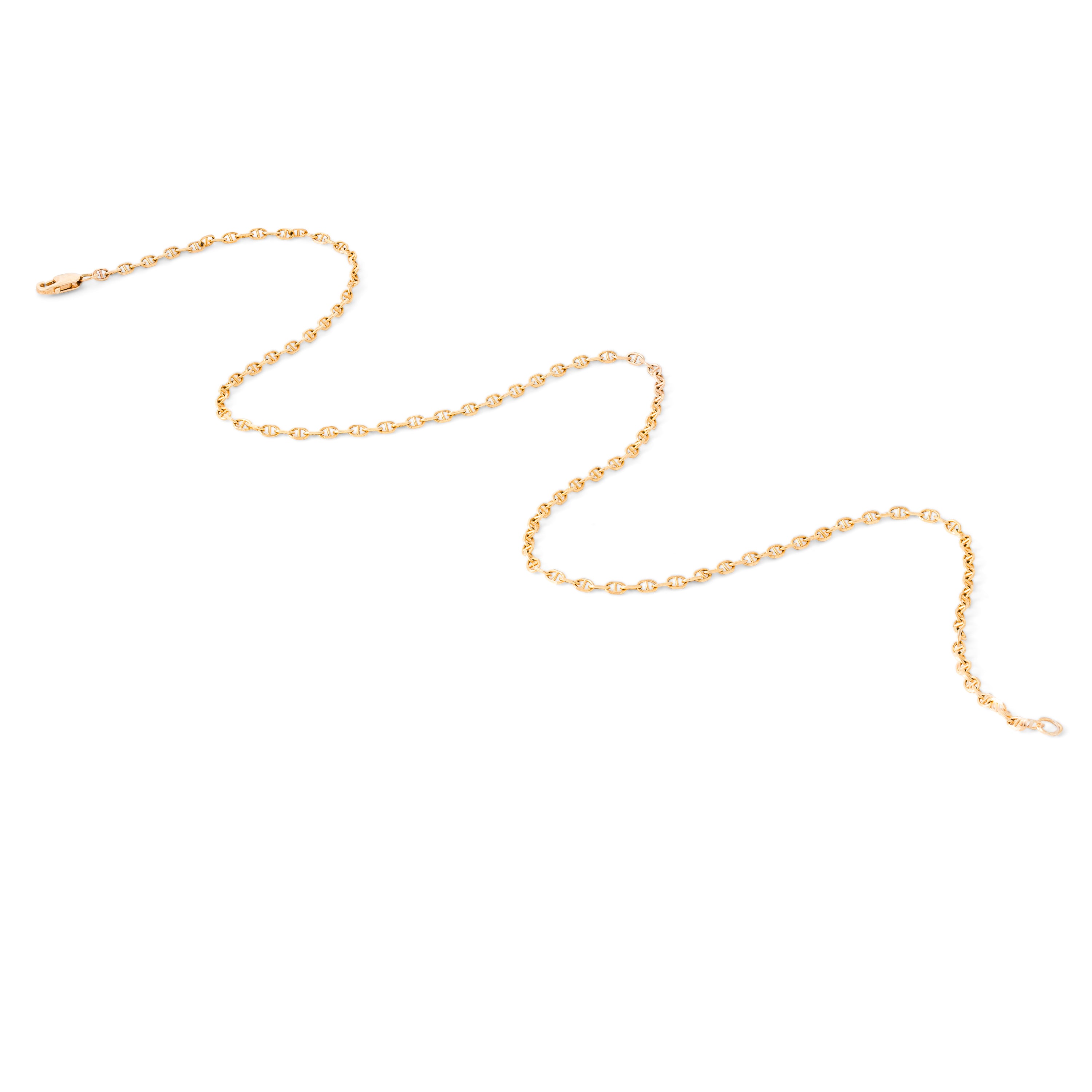 Miniature Mariner Link 16" 14K Gold Chain