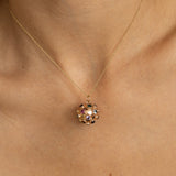 Multi-Stone And 18k Gold Sputnik Charm