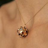 Multi-Stone And 18k Gold Sputnik Charm
