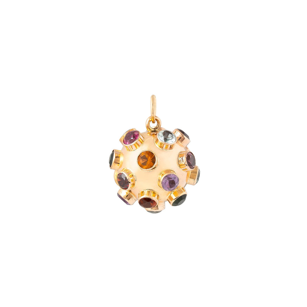 Multi-Stone And 18k Gold Sputnik Charm