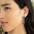 Emerald, Diamond, And 14K White Gold Dangle Earrings