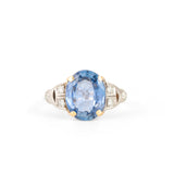20th Century Sapphire, Diamond, and 14K Gold Ring