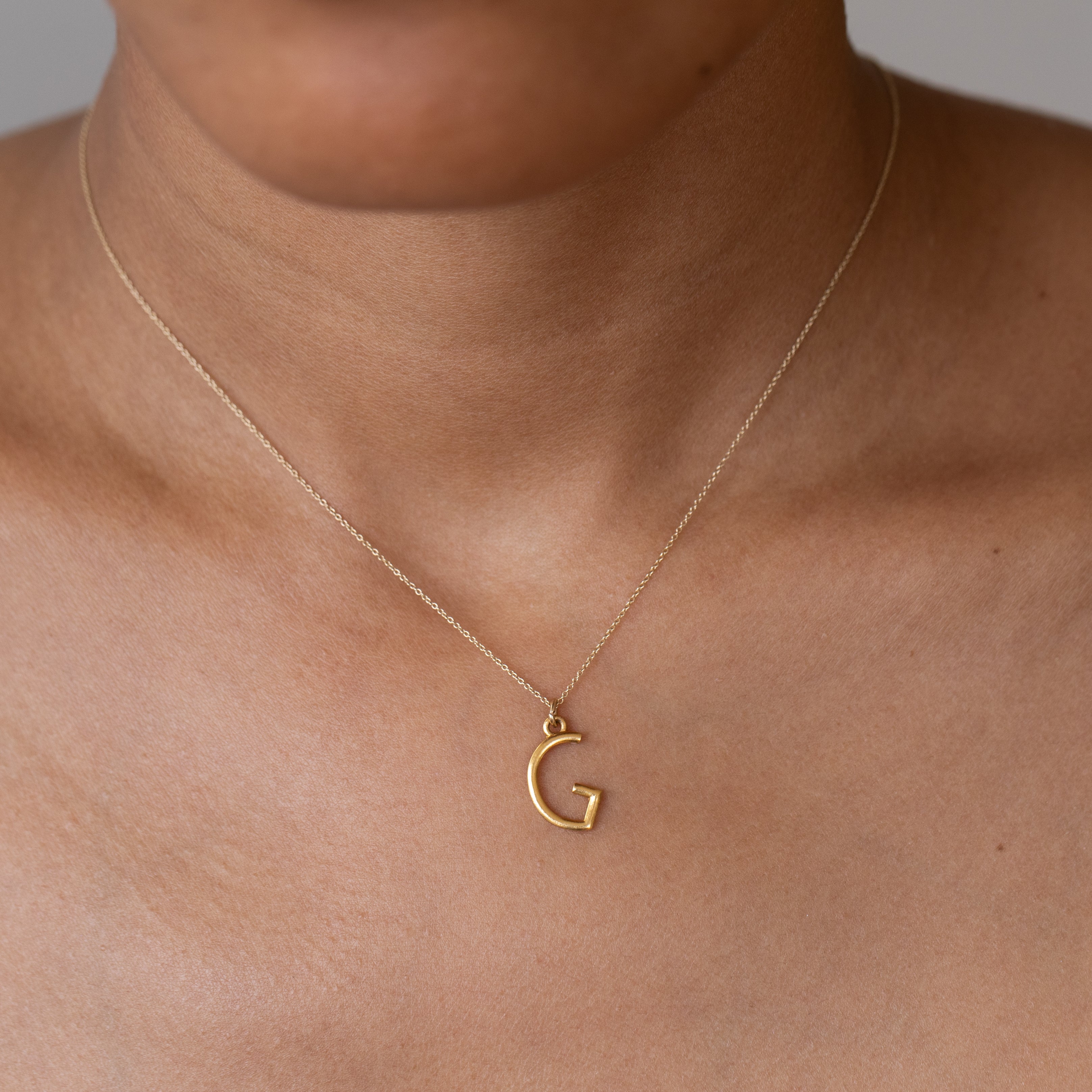 "G" Initial 18K Gold Charm