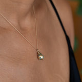 Enamel and 14K Gold Rotating Globe Charm