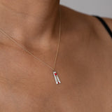 Victorian Thermometer 14k Gold and Enamel Movable Charm