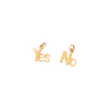 "YES NO" 10k Gold Charm Set