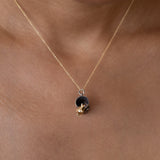 Movable 14K Gold Cat and Silver Trash Can Charm