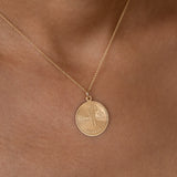 Monday's Child 14K Gold Disc Charm