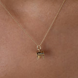 Petite 14K Gold and Enamel Piano Charm