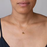 Petite 14K Gold and Enamel Piano Charm