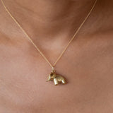 Whimsical Elephant 14k Gold Charm