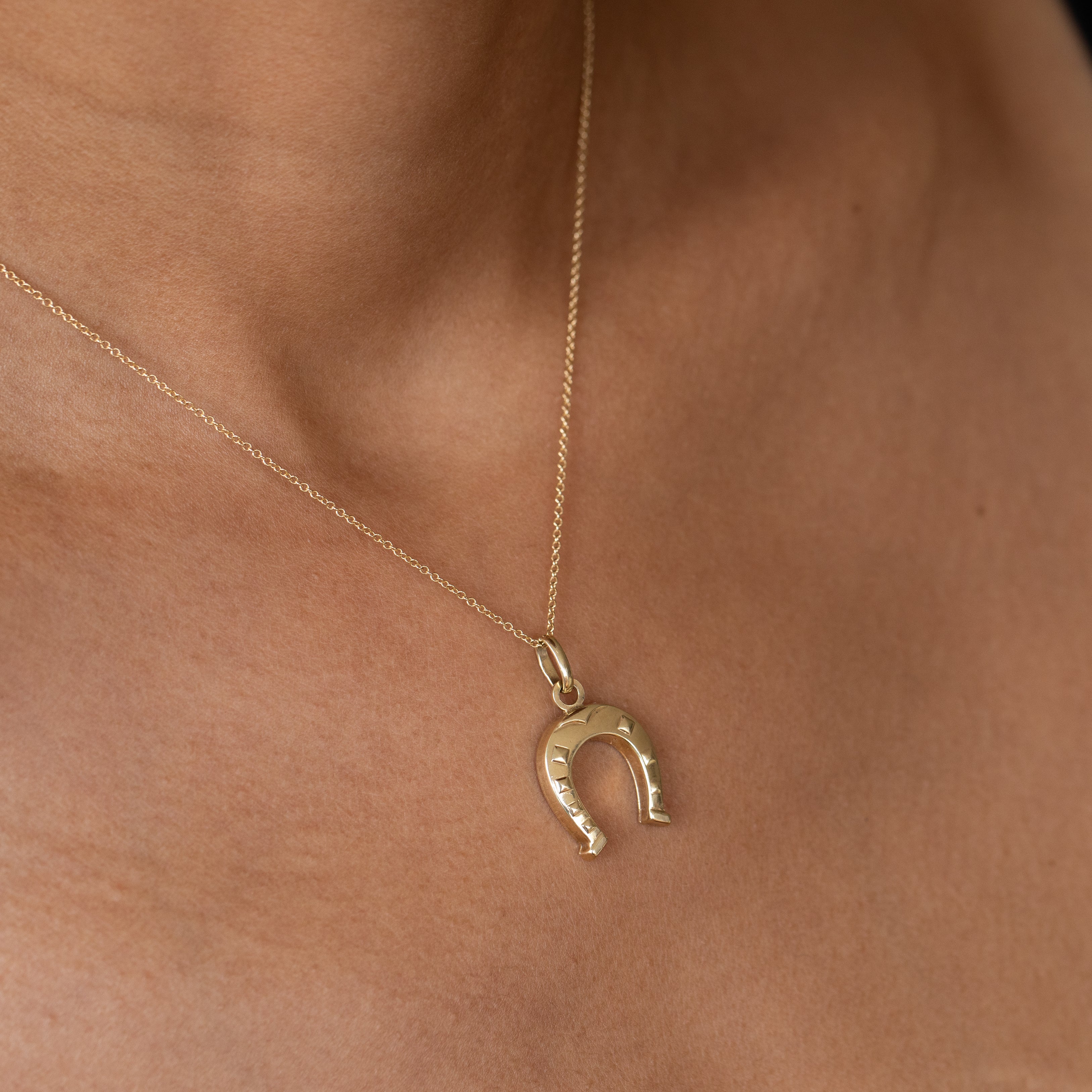 Horseshoe 14K Gold Charm