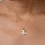 Enamel and 14k Gold Artist Palette Charm