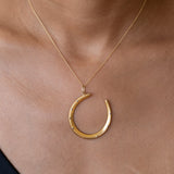 Large 14K Gold and Platinum Horseshoe Charm