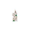 Art Deco Diamond, Platinum, and Enamel Figure Charm