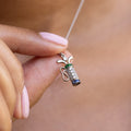 Art Deco Diamond, Emerald, Sapphire, and 14k Gold Golf Charm