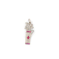 Art Deco Ruby, Diamond, and Platinum Golf Charm