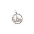 Art Deco Platinum and Diamond Castle Charm