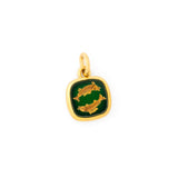 Pisces 18K Gold and Chalcedony Zodiac Charm