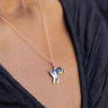 Boston Terrier 14k Gold and Enamel Dog Charm