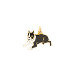 Boston Terrier 14k Gold and Enamel Dog Charm