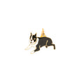 Boston Terrier 14k Gold and Enamel Dog Charm