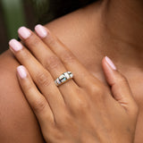 Opal Inlay and 14K Gold Dome Ring