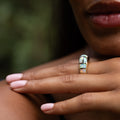Opal Inlay and 14K Gold Dome Ring