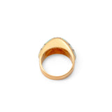 Opal Inlay and 14K Gold Dome Ring