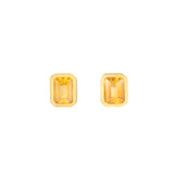 Citrine and 18K Gold Stud Earrings