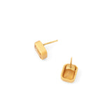 Citrine and 18K Gold Stud Earrings
