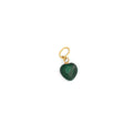 Petite Malachite Heart and 14K Gold Charm