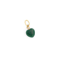 Petite Malachite Heart and 14K Gold Charm