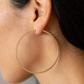 Italian 14k Gold Extra Large Hoop Earrings