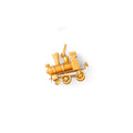 Italian Bi-Color 18K Gold Train Charm