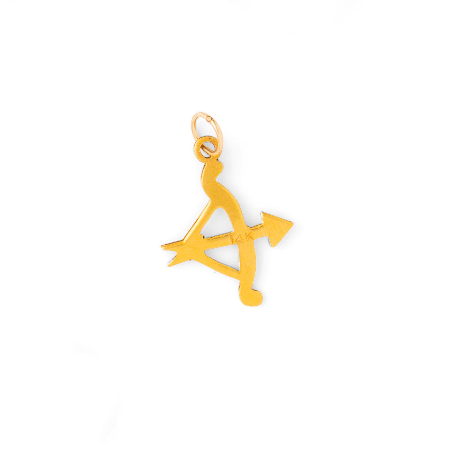 Sagittarius Arrow 14k Gold Zodiac Charm