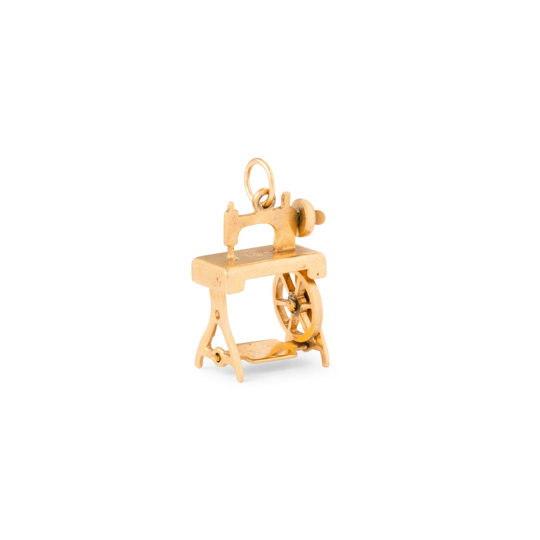 Movable Sewing Machine 14k Gold Charm